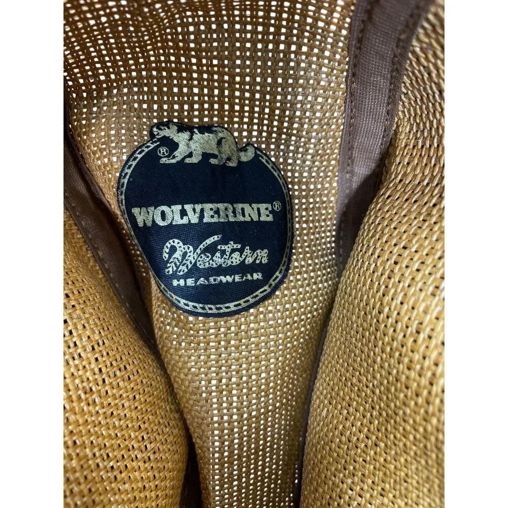 Wolverine Western Wear Womens Brown Feathered Straw Cowboy Hat M SKU 9388 - Picture 12 of 13